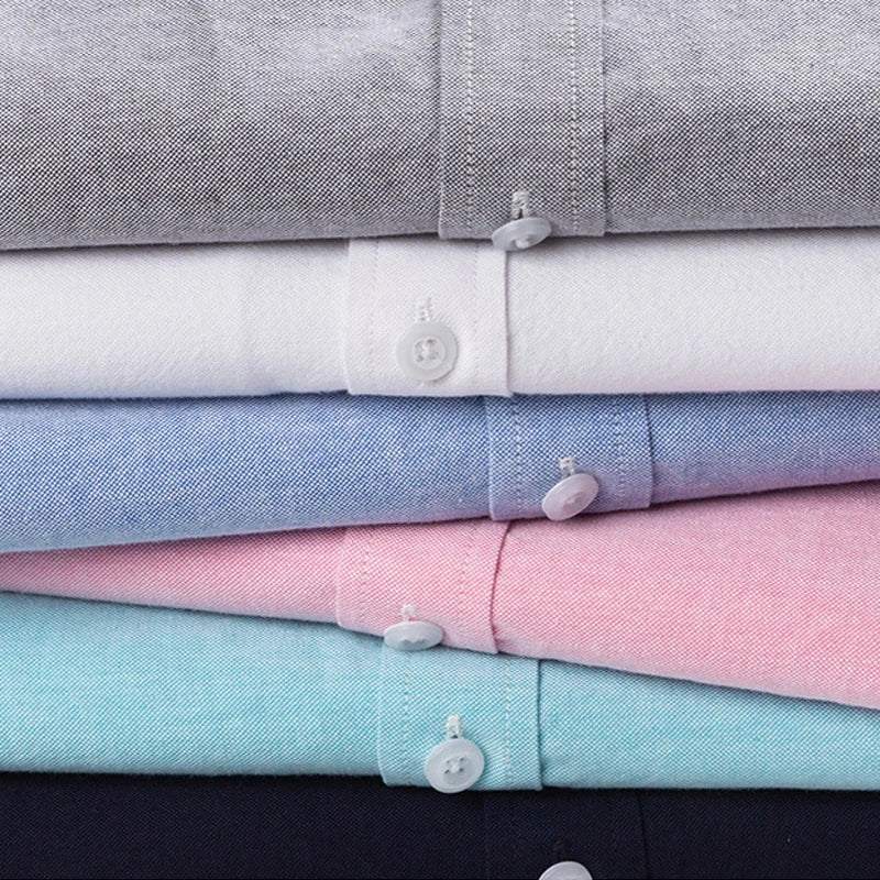 Men’s Long Sleeve Oxford Shirt – Casual Business Dress Shirt | 100% Cotton, Regular Fit, Smart Casual Style – S to 6XL