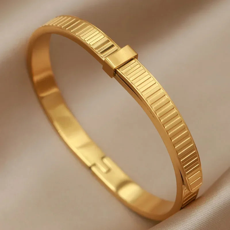 Gold Plated Elegant Cuff Bracelet for Women