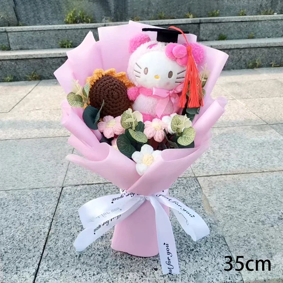 Hello Kitty Cartoon Plush Rose Soap Flowers - StarLuxeTrend