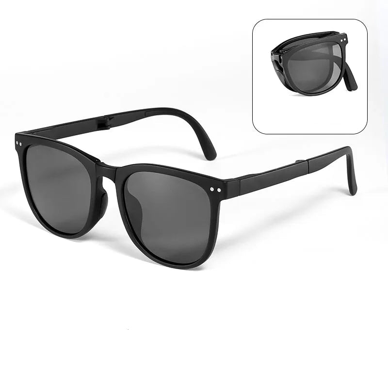 Foldable Unisex Square Sunglasses – Lightweight Portable UV Protection