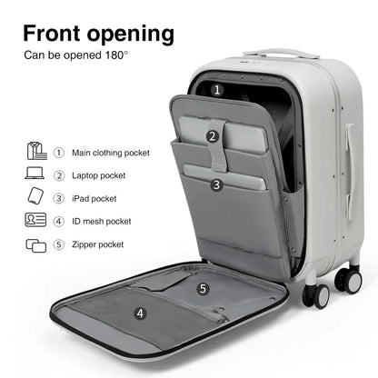 Mixi Patent Design Aluminum Frame Suitcase