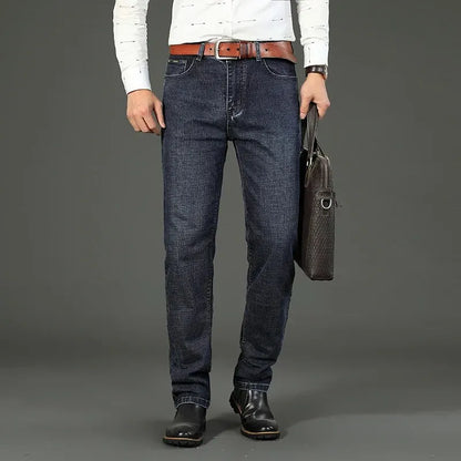 Men's Casual Straight Stretch Denim Jeans