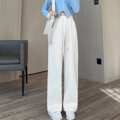 Women Elastic Long Wide leg pants