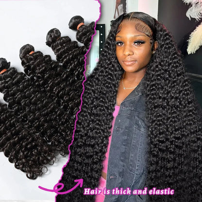 100% Human Hair Deep Weave Curly Bundle