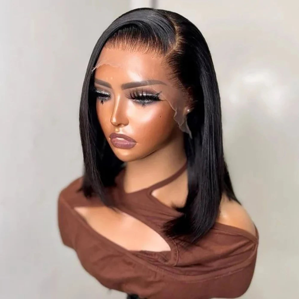 Bob Wig Human Hair 13x4 Frontal Lace Wigs – Glueless HD Transparent Lace Wig - StarLuxeTrend