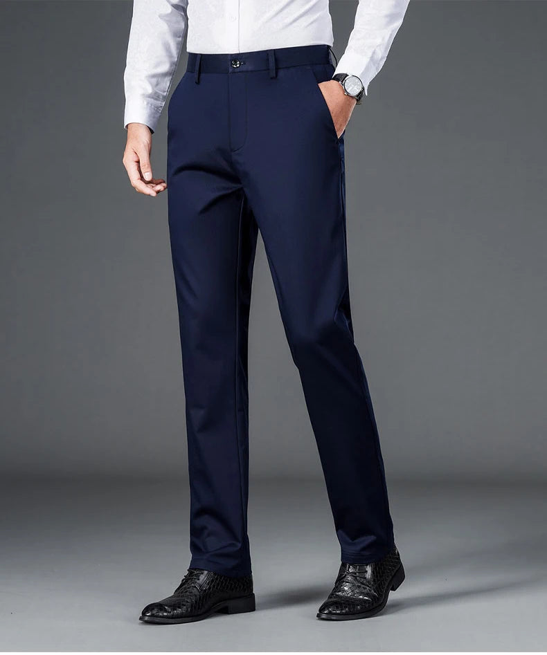 Men’s Lightweight Business Casual Pants – Quick-Drying,Straight-Leg Office Pants - StarLuxeTrend