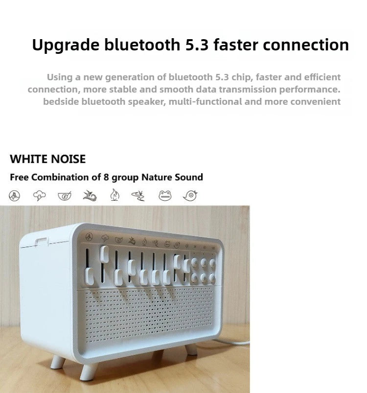 VLU White Noise Sound Machine Diffuser-Essential Oil Diffusers For Home 4-in-1