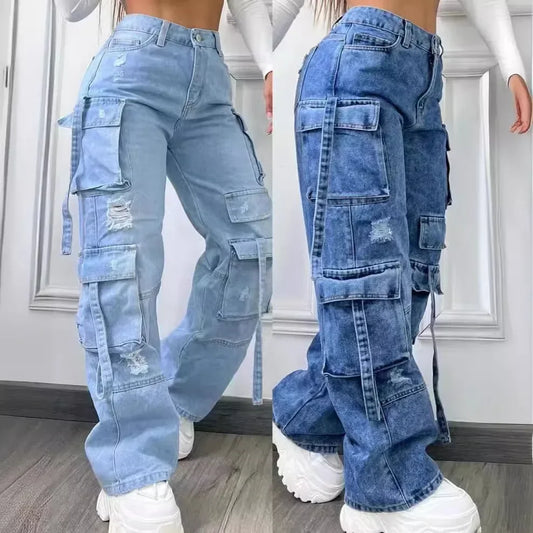 Women's Fashionable Denim Trousers