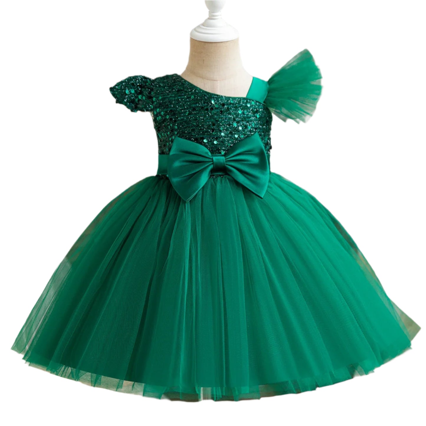 Elegant Baby Girl Tulle Lace Dress – 1st Birthday, Baptism, Wedding & Party Gown