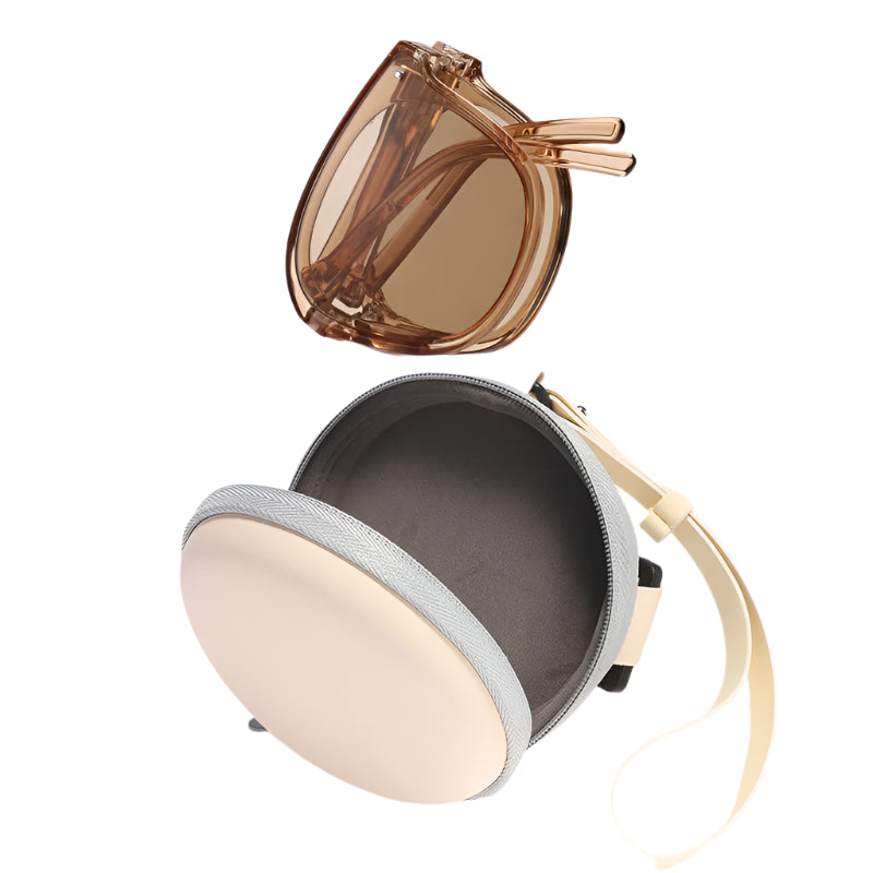 Foldable Unisex Square Sunglasses – Lightweight Portable UV Protection