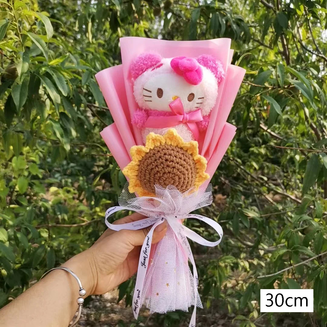 Hello Kitty Cartoon Plush Rose Soap Flowers - StarLuxeTrend