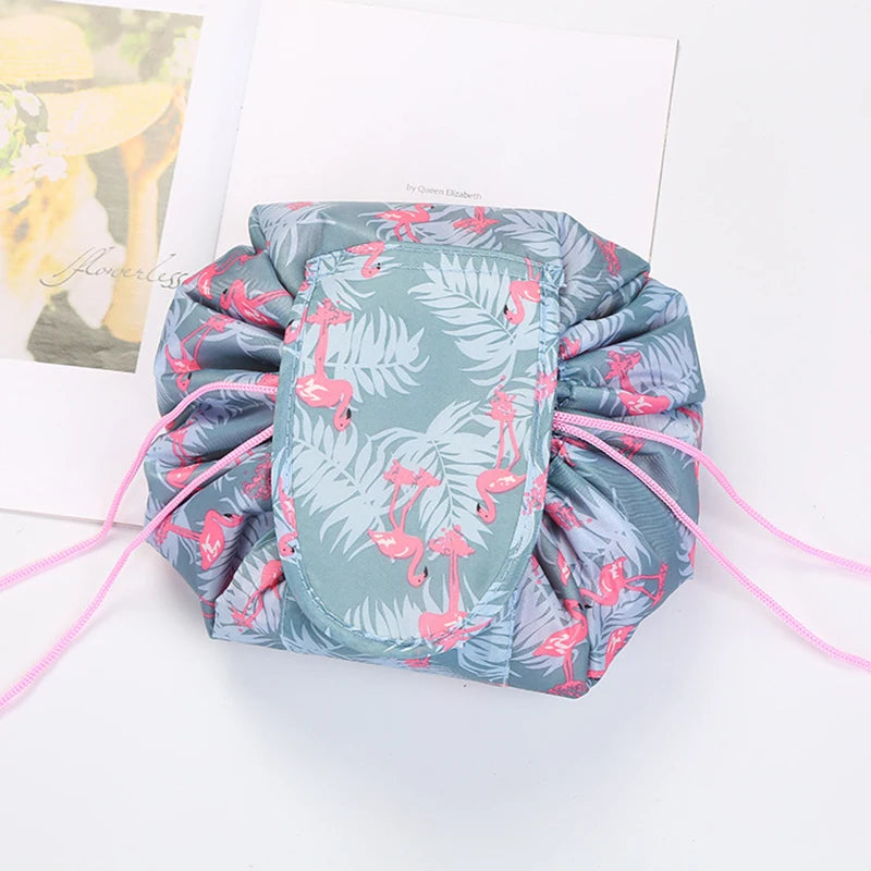 Waterproof Drawstring Makeup Bag – Portable Travel Cosmetic Organizer for Women
