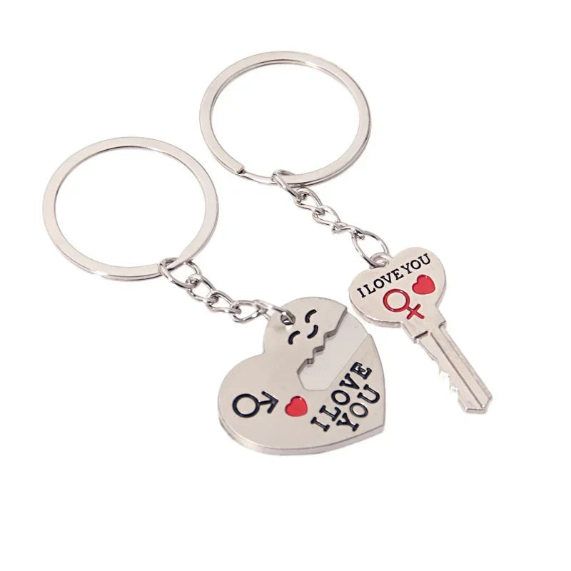 Heart Shaped Couple Keychain - StarLuxeTrend