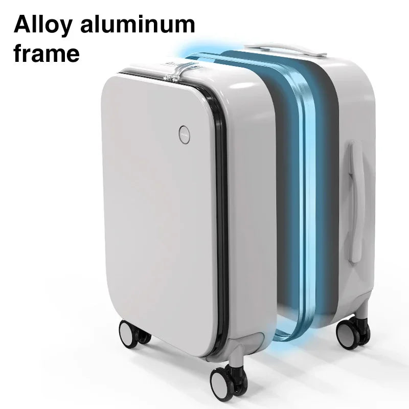 Mixi Patent Design Aluminum Frame Suitcase