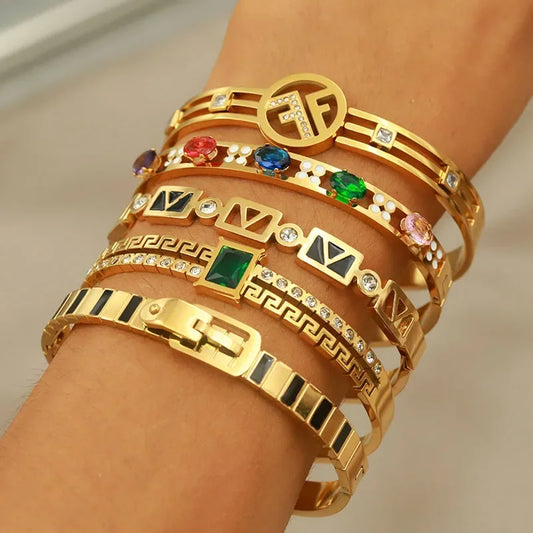Gold Plated Elegant Cuff Bracelet for Women