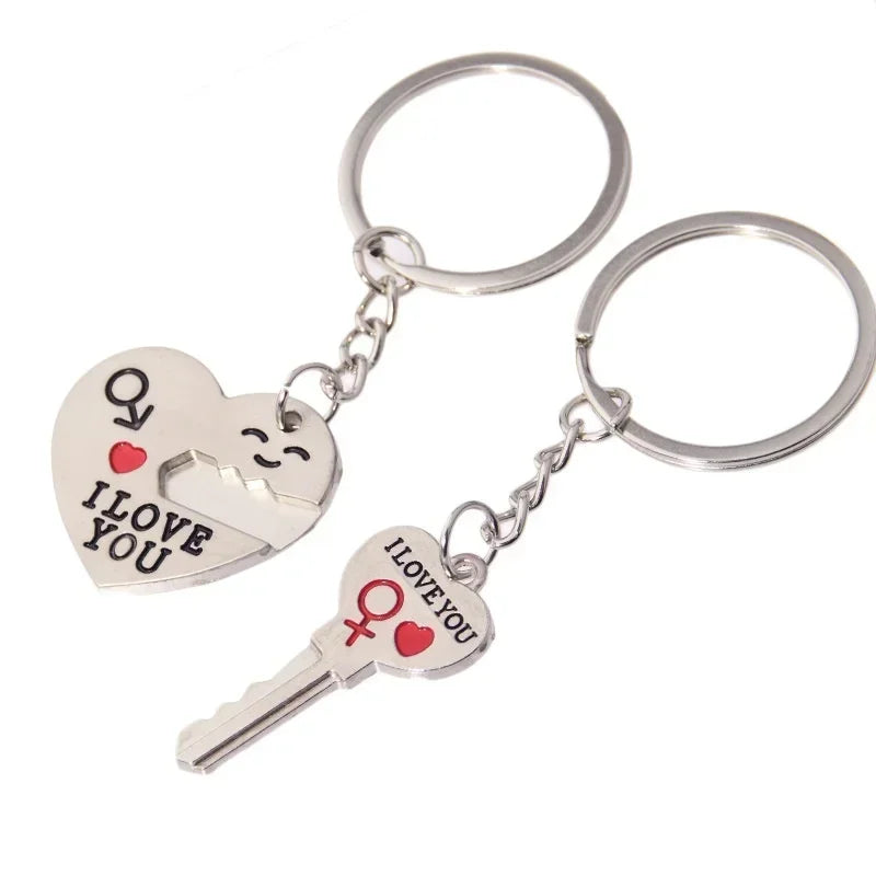 Heart Shaped Couple Keychain - StarLuxeTrend