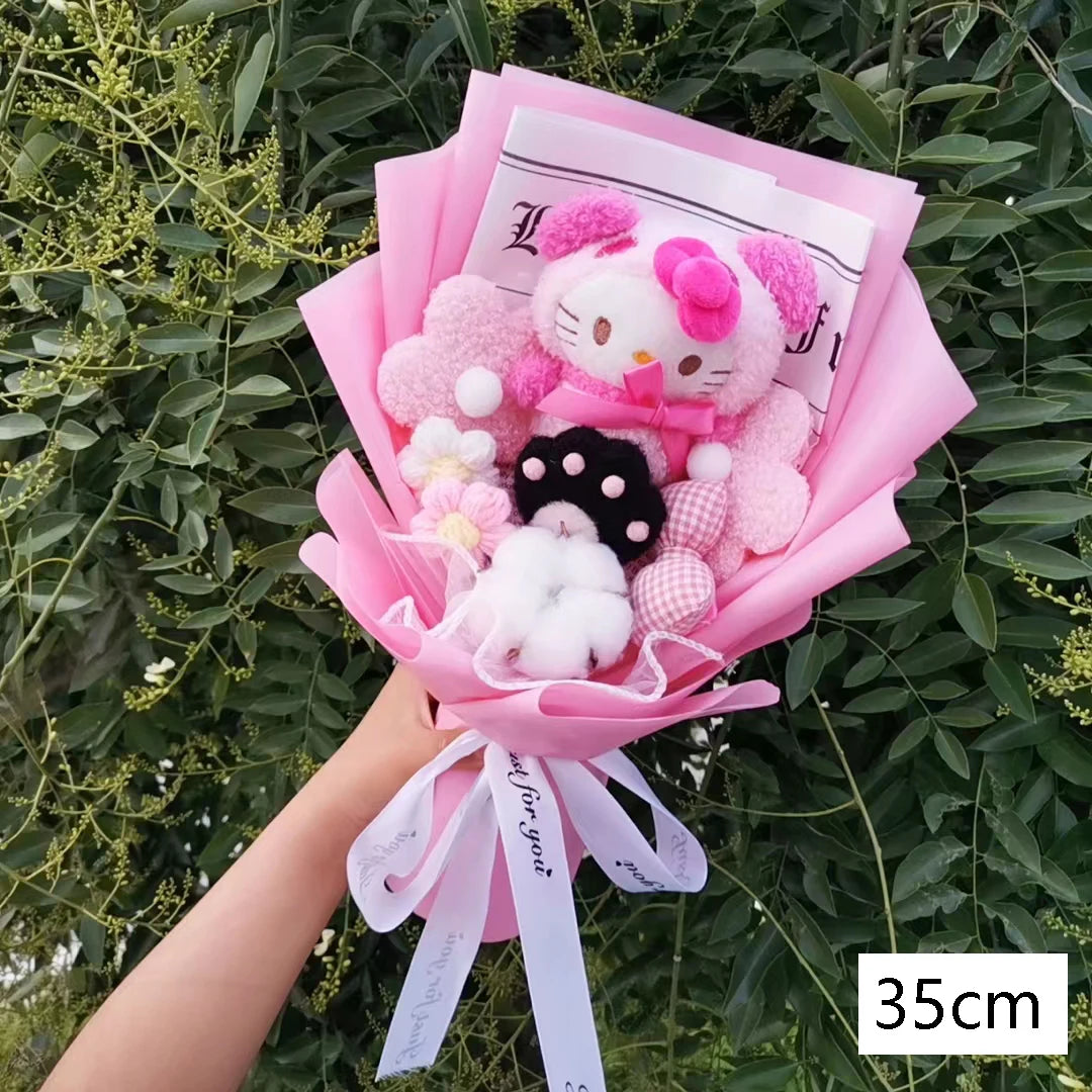 Hello Kitty Cartoon Plush Rose Soap Flowers - StarLuxeTrend