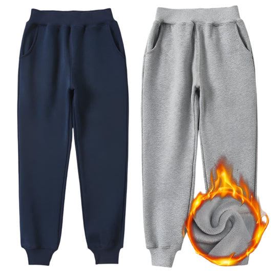 Unisex Kids' Cotton Straight-Leg Sport Pants – Comfortable Mid-Waist Joggers for Ages 7–13
