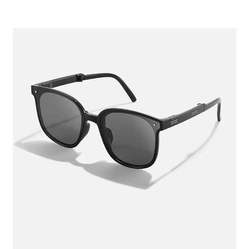 Foldable Unisex Square Sunglasses – Lightweight Portable UV Protection