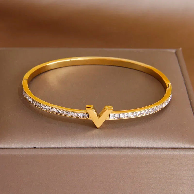 Gold Plated Elegant Cuff Bracelet for Women