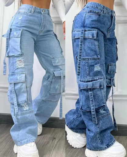 Women's Fashionable Denim Trousers