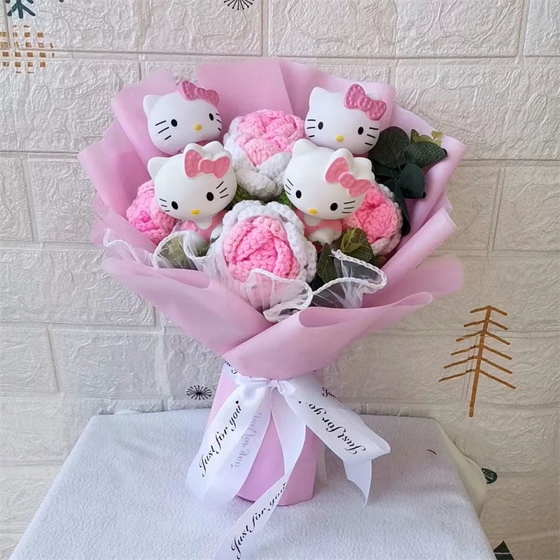 Hello Kitty Cartoon Plush Rose Soap Flowers - StarLuxeTrend