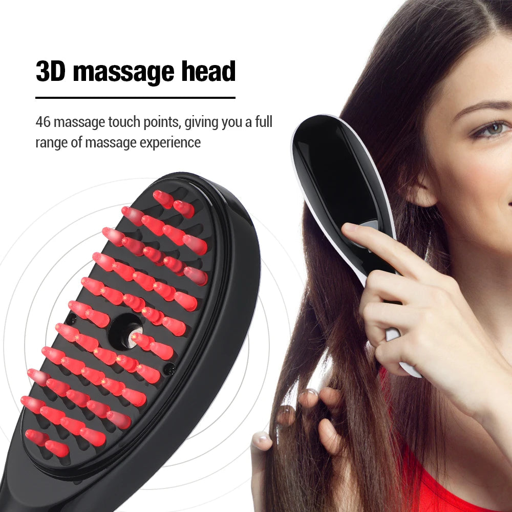 Electric Scalp Massager Comb with Red Light – Anti Hair Loss, Hair Growth Oil Applicator & Vibrating Head Massager StarLuxeTrend