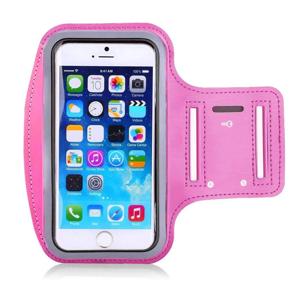 Universal Sports Armband Phone Holder for iPhone 15 14 13 Pro Max, Samsung, Huawei – Gym Running Arm Band Case with Secure Strap & Touchscreen Access