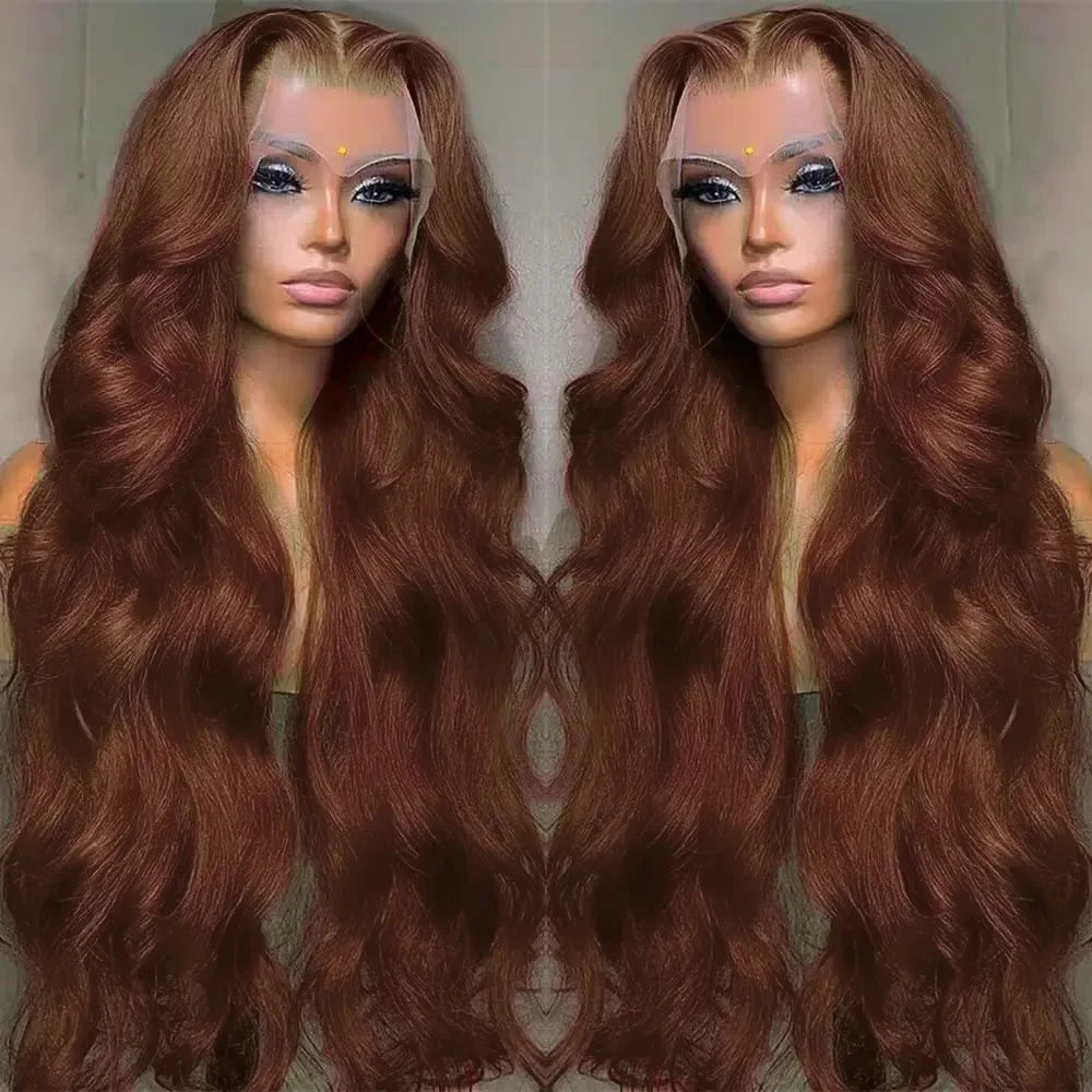 Glueless Chocolate Brown Lace Front Wig – 13x4 & 13x6 HD Lace Frontal Human Hair Wig - StarLuxeTrend
