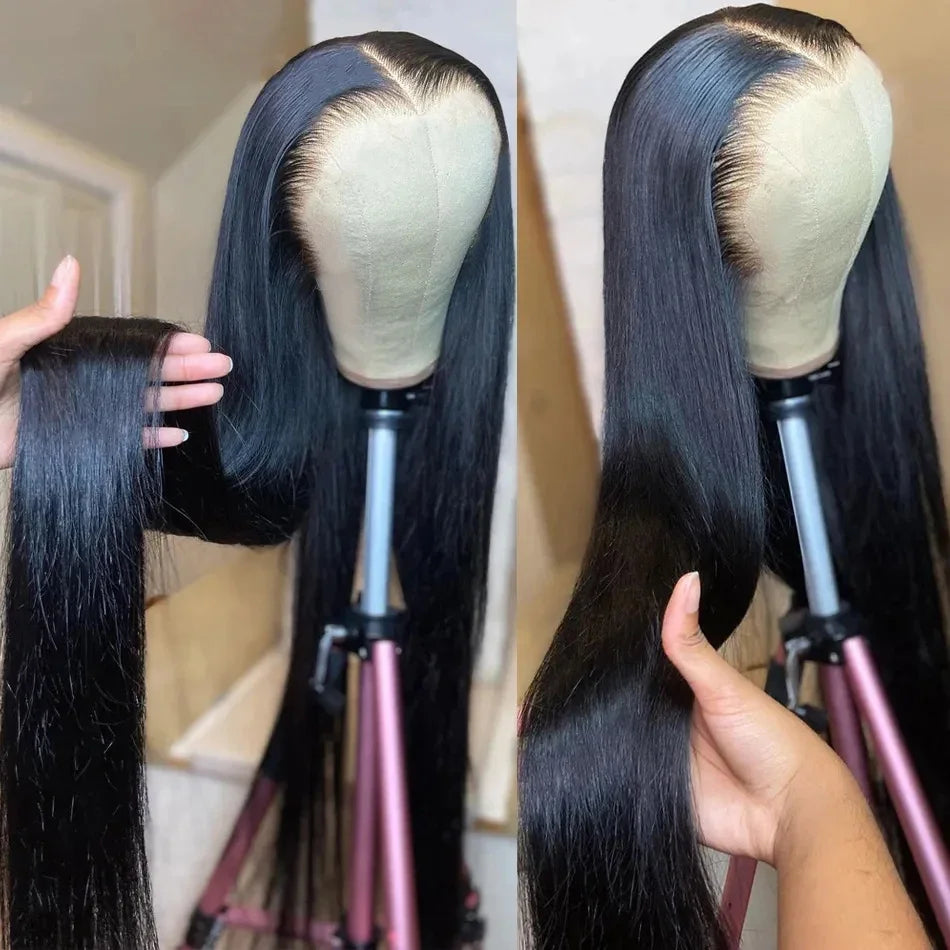 13x4 & 13x6 HD Transparent Bone Straight Lace Front Wig – 30 to 40 Inch Brazilian Human Hair - StarLuxeTrend