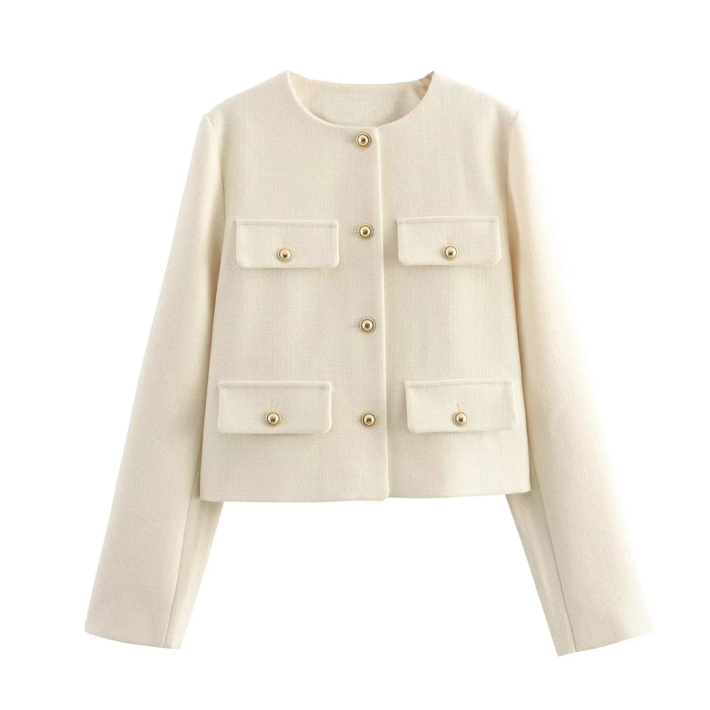 Women's Autumn Long Sleeve Cropped Jacket - StarLuxeTrend
