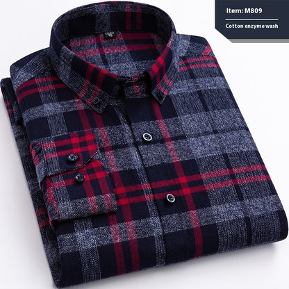 Men's Cotton Long-sleeved Shirt