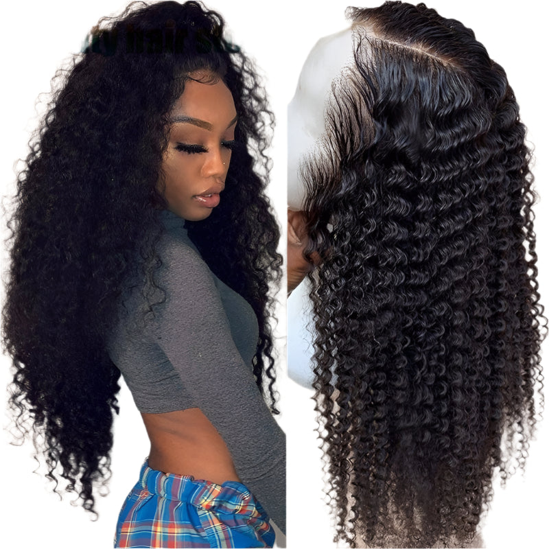 Curly Lace-Front Human Hair Wig - StarLuxeTrend