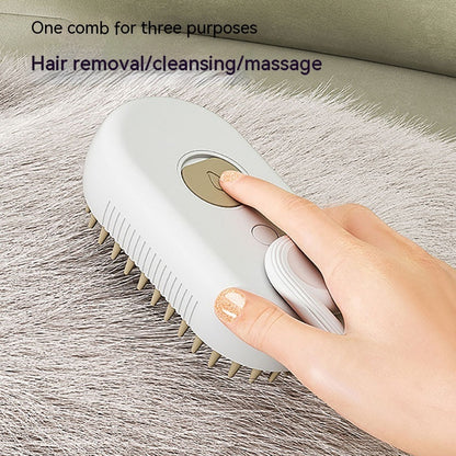 3 In 1 Pet Electric Steamy Brush 3 In 1